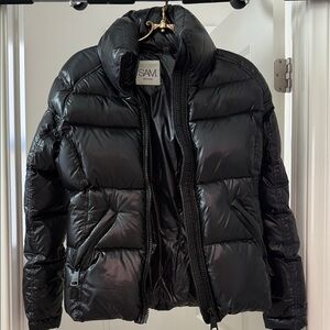 SAM Shiny Black Quilted Jacket